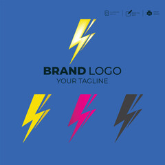 Set of Colorful company logo collection design ideas vector