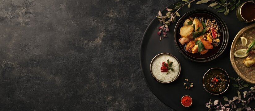 Indian Upwas thali fasting food platter with traditional dishes fresh ingredients and vibrant presentation ideal for home delivery or takeaway
