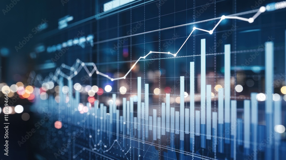 Poster analyzing data trends in business analytics urban environment digital content technology insights
