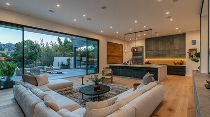 Stylish living room with contemporary decor and high-end finishes.