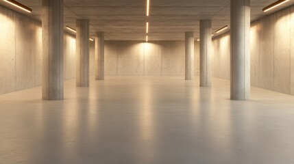 Fototapeta premium Minimalist industrial interior photography
