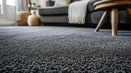 Textured grey carpet