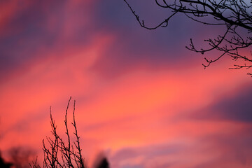 Obraz premium fire in the sky, nacka,sverige,sweden,mats,red,stockholm