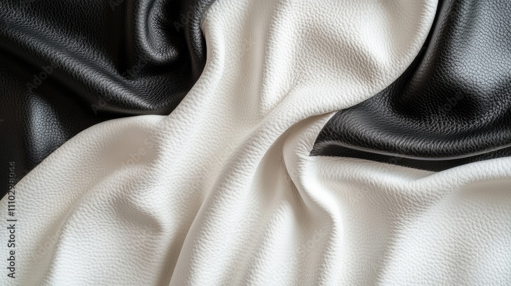 Aufkleber black and white artificial leather texture suitable for backgrounds and design projects showcasing m