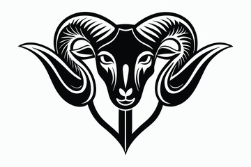 Design a logo featuring the head of a ram G.eps