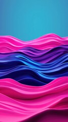 Obraz premium Colorful abstract waves in vibrant hues.