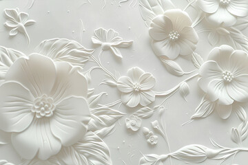 白いエンボスの桜の模様