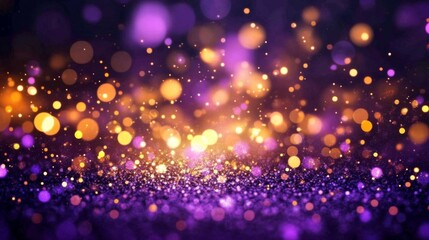 Abstract background dark purple gold color scheme filled luxurious