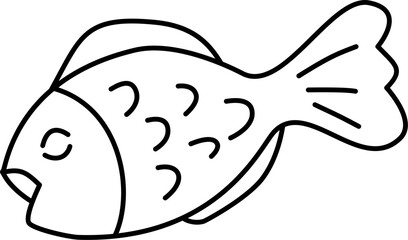 Fish shaped waffle outline