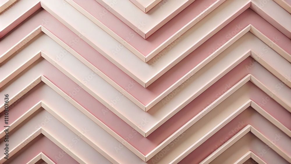 Poster elegant minimalist photography featuring a soft pink chevron pattern in a simple yet striking compos