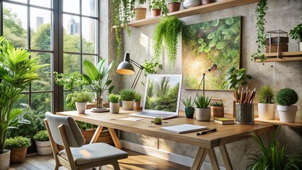 Obraz premium Elegant Premade Logo Collection Featuring Floral Elements and Watercolor Brush Strokes for Creative Branding Solutions