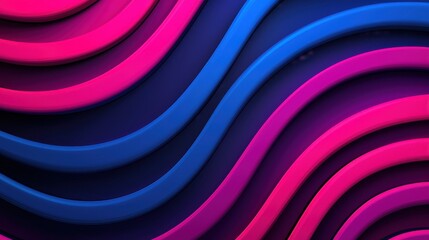 Obraz premium Colorful wave patterns in vibrant hues of pink and blue.