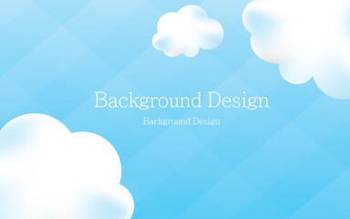 cute white clouds with blue background