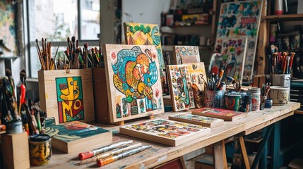 Obraz premium Hand-Painted Wooden Signs