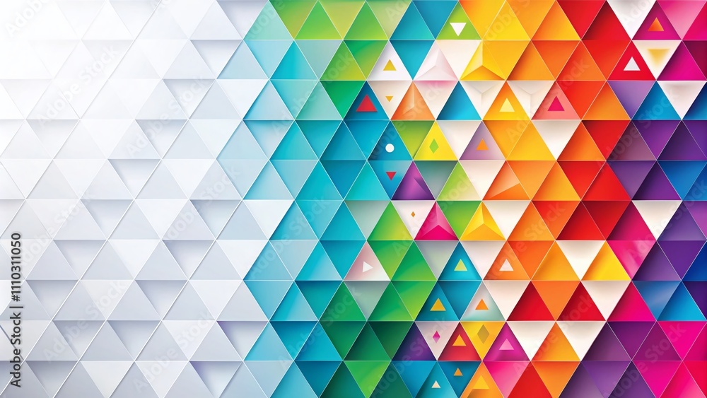Poster elegant white triangles geometric background with abundant copy space for modern design projects and