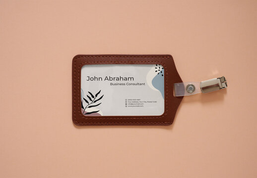 Access Pass Holder for Identification and Security Use. PSD Mockup ready to use.