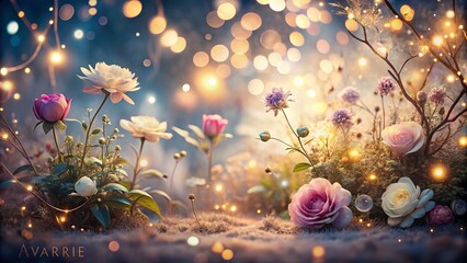 Enchanting Avamarie Scene with Bokeh Effect, Soft Colors and Dreamy Background for a Magical Atmosphere in Nature and Floral Settings