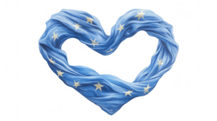 A blue scarf with stars in the middle of a white background Transparent Background