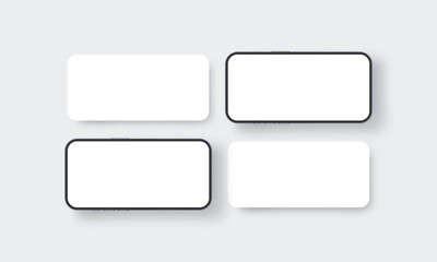 Smartphones With Blank Horizontal App Screens. Vector Illustration
