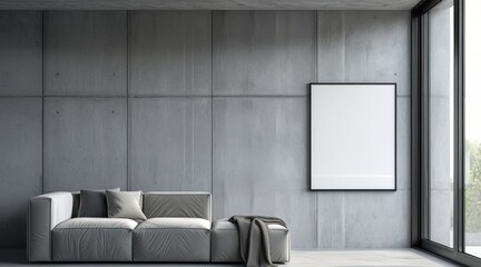 A Photo Frame on the Wall Filled with White