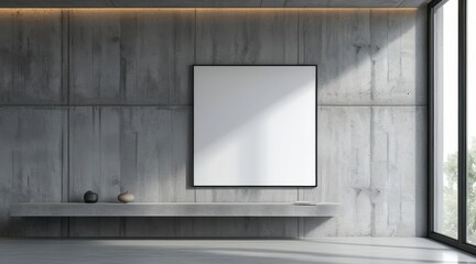 A Photo Frame on the Wall Filled with White