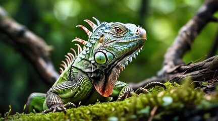 Serene Iguana: A Nature Portrait in Detail