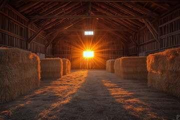 Fototapeta premium inside of a barn