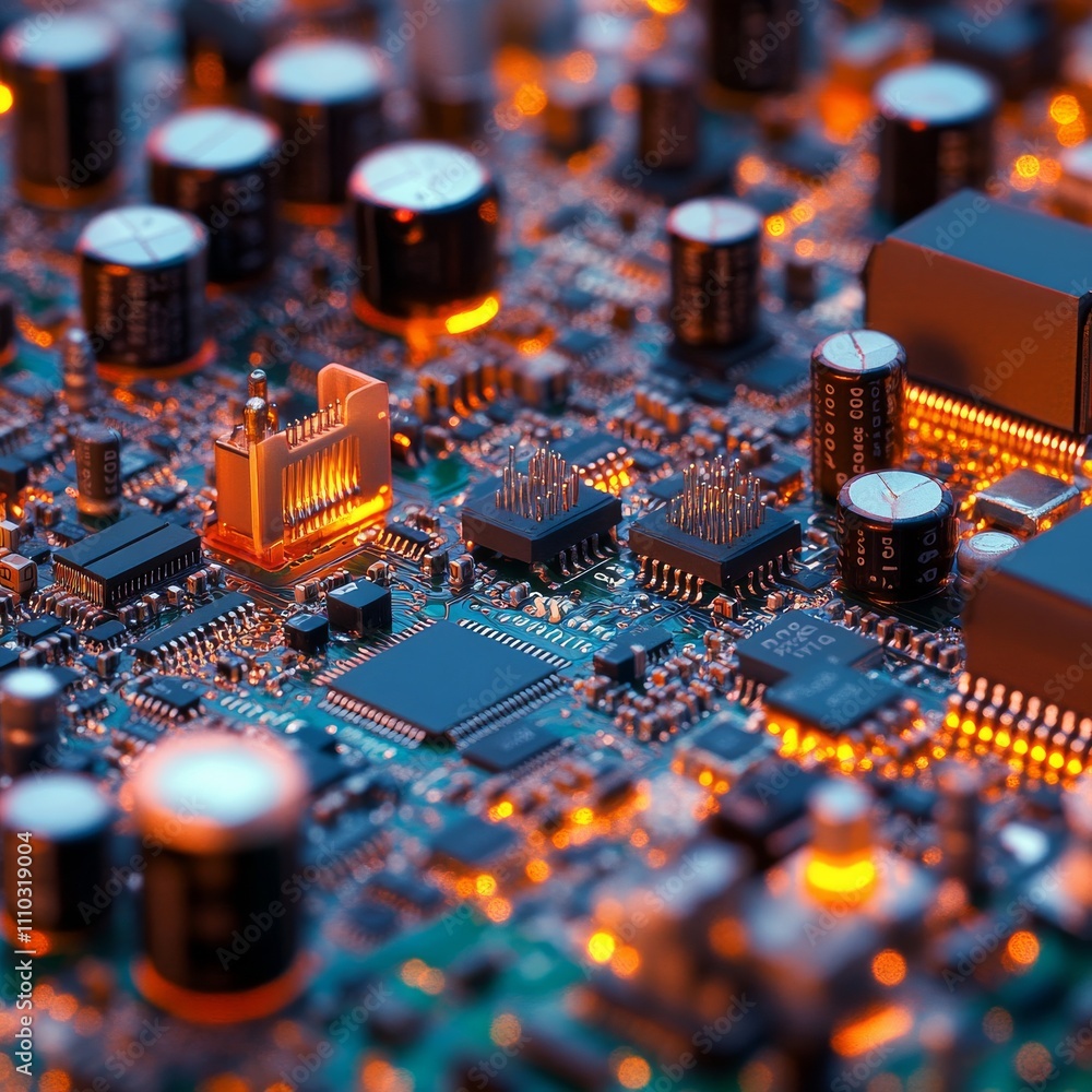 Poster microcircuits and radio components from electrical appliances
