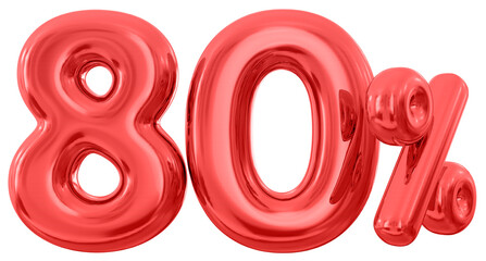 80 percent red balloon offer in 3d