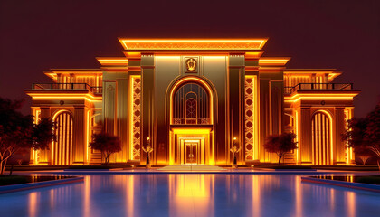 Fototapeta premium gold luxury house 7