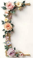 floral frame background design 7