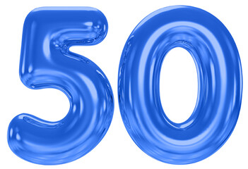 Balloon Blue Number 50