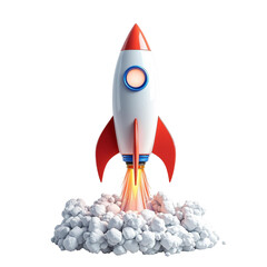 rocket isolated on white background 
