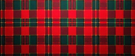 Charming checkered Christmas background with a lively blend of red and green plaid, perfect for seasonal celebrations and cozy decor.
