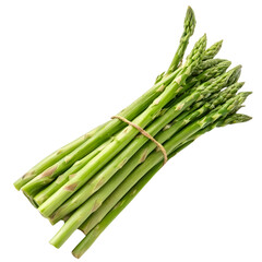 A bunch of asparagus isolated on a transparent background