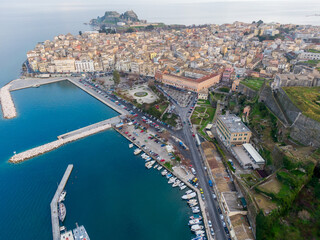 Panoramic cityscape of urban architecture along the Mediterranean coast