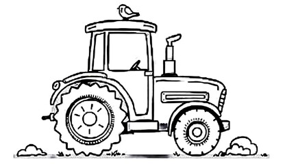 Obraz premium tractor isolated on white