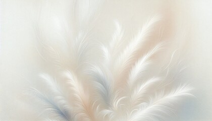 Fototapeta premium Soft, white feather with delicate texture, like a bird's wing, rests gently on the sandy shore