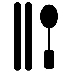 Chopstick Kitchen Tool Glyph Icon