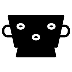 Colander Kitchen Tool Glyph Icon