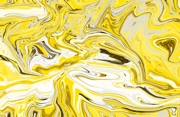 Yellow and blue background Abstract background of colorful liquid liner. Abstract texture background