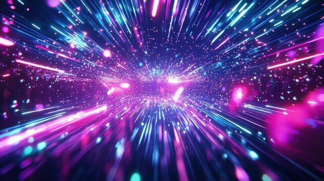 Electronic Dance Music Festival with Light Show