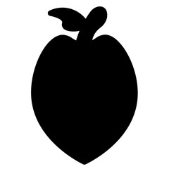 Apricot Diet Food Glyph Icon