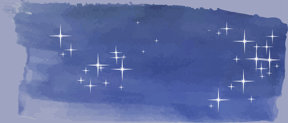 Watercolor winter background with christmas decoration - vector illustration