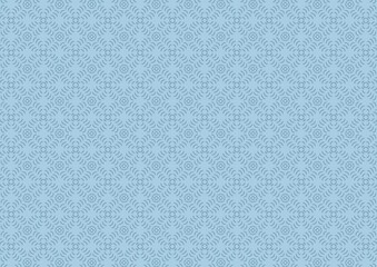 Blue Abstract Curve Line Art Kaleidoscope Simple Shape Seamless Pattern Background