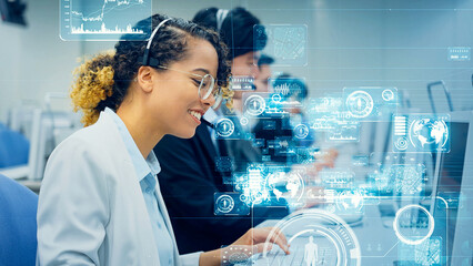 operator, call center, woman, headset, system, engineer, network, global, customer center, telemarketing, gui, screen, business, software, internet, online, technology, web, remote, window, data, info