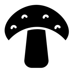 Boletus Fungi Mushroom Glyph Icon