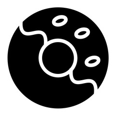 Fast Food Donut Glyph Icon