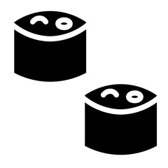Japanese Food Sushi Glyph Icon