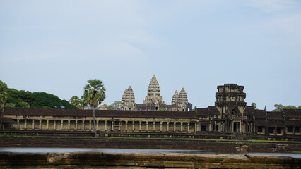Fototapeta premium Angkor Wat Siem Reap Cambodia temple ruins and sculptures